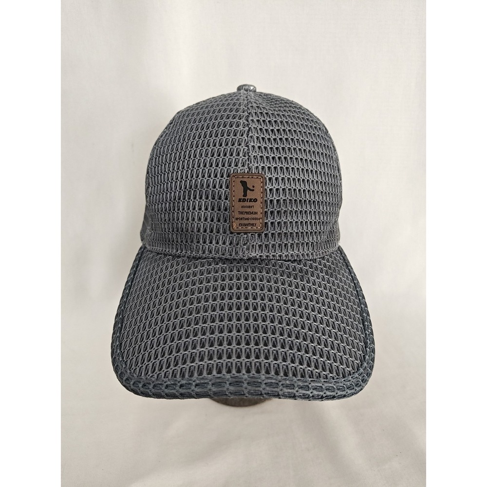 EDIKO‎ Golf Hat Silver Gray Mesh Adjustable Unique Streetwear Cap Vented Cotton